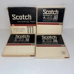 4-SCOTCH #111, #203, #150,#200 7" Reel To Tape Dynarange Series Prerecorded. Fixed Price $19.99.