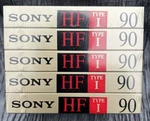 New 5-PACK Sony HF90 Type Normal Bias Audio Cassettes Min 5C-90HF Sealed. Fixed Price $12.00.