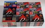 46 Sealed Normal Bias Type Blank Cassette Tapes - Tdk D90, Maxell UR90, Sony. Fixed Price $89.00.