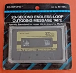 New Duofone Radio Shack 20 Second Endless-loop Outgoing Message Cassette Tape. Fixed Price $11.75.