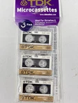 3PK Tdk MC-60 Microcassette Blank Tape Minutes D-MC60U3 Sealed. Fixed Price $6.80.