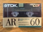 Tdk Ar Type 60MIN Blank Audio Cassette. Japan 1990. New Sealed. Fixed Price $18.00.