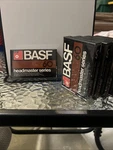 (5)BASF Av Headmaster Series 60 Blank Cassette Tapes New Unused Made In Usa. Fixed Price $50.00.
