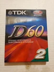 2-PACK Tdk D60 Minute Blank Audio Cassette Tapes Type New. Fixed Price $10.85.