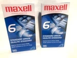Of 2 Maxwell Standard Grade 6 Hour Blank Vhs Video Cassette Tapes Sealed. Fixed Price $10.95.