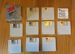3M Ds 3.5" Diskettes Formatted Ibm Double Sided Density 9 Pack With Box VB3. Fixed Price $19.80.