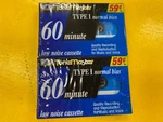 Vintage Tone Master Audio Cassette Tapes 60 Minute Blank 2 Pack Low Noise. Fixed Price $10.00.