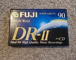 New-sealed Fuji Audiocassette Tape Dr-ii 90 Minute High Bias Blank. Fixed Price $5.00.