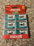 Maxell MC-90UR Mircocassette 6-PACK Dictation & Answering Machines New. Fixed Price $14.95.
