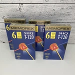 4 Blank Vhs Tapes Memorex Shq T-120 6HRS New Unopened Vcr Media. Fixed Price $11.66.
