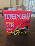 New Maxell Audio Cassette Super Size 7 Pack Normal Bias Ur 90 MINUTES/135M. Fixed Price $10.00.
