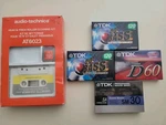 Box Lot (5) AT-6023 Cleaner- One-tdk- SM30 Sound Master Pro--two Cd Bass-one D60. Fixed Price $28.00.