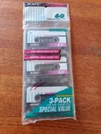 Vintage Sealed Kmc 3 Pack 60 Minute Low Noise Normal Bias Blank Cassette Tapes. Fixed Price $7.99.