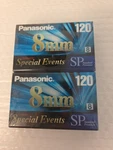 Panasonic SP120 8MM Camcorder Video Tape Pack NV-P6120SP2W Brand New Sealed. Fixed Price $8.00.
