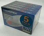 Brand New 5 Pack Memorex Db C90 Blank Audio Compact Cassette Tapes - Type 1. Fixed Price $14.58.