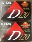 Tdk D120 Blank Cassette Tape Iec I/type High Output New & Sealed Lot Of. Fixed Price $16.00.