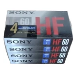 Sony Hf Blank Cassette Tapes Type 1 Normal Bias (4 Pack, 60-MIN Each) New Nos. Fixed Price $9.96.