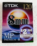 Pack Of Tdk 8MM 120 Mp Premium Camcorder/cassette Tapes Made In Japan. Fixed Price $15.99.