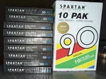 10 Pack Spartan Hi-tech 90 Minute Audio Cassette Tapes New Sealed. Fixed Price $12.99.