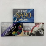 Lot Of 3 High Bias Blank Cassettes Tape Tdk SA90 Cding-ii 110 Maxell Xlii. Fixed Price $19.99.