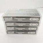 Maxell Professional Industrial Communicator Series C90 Audio Cassette Tapes 4PK. Fixed Price $9.98.