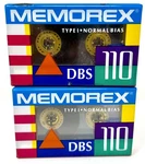 Memorex Dbs 110 Blank Audio Cassette Mins New Lot Of 2 Type Normal Bias. Fixed Price $12.99.