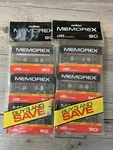 Memorex Db Series 90, 3 Pack (lot Of 2) Blank Audio Cassette Tapes Nos Nip. Fixed Price $15.00.