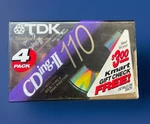 Vintage Tdk Cding-ii 110 4 Pack High Resolution Cassette Tapes Sealed & Kmart Ad. Fixed Price $29.99.
