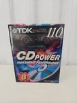 8 Pack Tdk Cd Power 110 Type Ii High Bias Blank Audio Cassette Tapes New Sealed. Fixed Price $47.95.