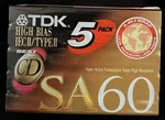 Tdk SA60 Factory Sealed New Type Ii High Bias 5-PACK Cassette Tapes. Fixed Price $60.00.