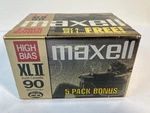 Maxell Xlii 90 High Bias Blank Audio Cassette Tapes - (5 Pack) Brand New Sealed. Fixed Price $35.00.