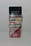 New! 3 Pack Sony MC-60 Microcassette Blank Minute Tapes. Fixed Price $7.95.