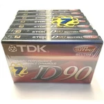 Of Seven (7 Pack) Tdk High Output D90 Audio Cassette Tapes New Blank Media. Fixed Price $39.99.