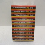 Qty 10, Memorex Db 90 Blank Audio Cassette Tapes, Factory Sealed New Nip. Fixed Price $25.95.
