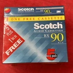 6 Pack New Sealed Scotch Audio Cassettes Bx 90 Minute Blank Tapes. Fixed Price $8.12.