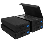 Boatisle Cassette Storage Box With Handles Lid TAPE-4PACK, Black. Fixed Price $49.37.