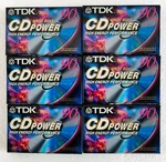 6 Pack Tdk Cd Power PWR-90 High Precision Sealed Blank Audio Cassette. Fixed Price $44.00.