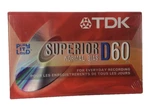1 Cassette Tape Tdk Superior D60 Minutes Blank High Output New Sealed. Fixed Price $7.50.