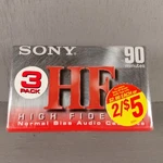 3 Pack Sony High Fidelity Audio Cassettes Normal Bias HF90 New Sealed. Fixed Price $10.77.
