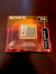 New Sony MDW74EY Topaz Yellow Blank Mini Disc Sealed Recordable. Fixed Price $11.99.