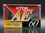 Tdk Ae 60 Blank Audio Cassette Tape Type Normal Position Japan 1996. Fixed Price $8.99.