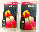 Memorex T-90 Video Cassette Vhs Tapes New Sealed -vintage Htf Lot Of 2. Fixed Price $7.75.