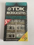 New Tdk 5-MC-60 Blank Tapes + MCL-11 Microcassettehead Cleaner. Fixed Price $15.95.