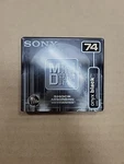 *new/sealed* Sony MDW74EB Onyx Black Blank Minidisc Color Collection. Fixed Price $15.99.