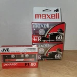 Maxell Ur 60 Cassette 2-PACK + Jvc F1 Minutes Blank Audio Tapes New. Fixed Price $6.55.