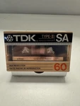 1987 Tdk SA60 Type Ii High Position Resolution Cassette Tape Japan Nos. Fixed Price $11.99.