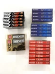 22 Sony, Maxell, Tdk Nos Blank Cassette Tape Collection Lot Sealed New. Fixed Price $55.00.