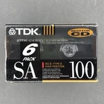 6 Pack Tdk SA-100 Iec Ii/type High Bias Cassette Tapes New Sealed Best For Cd. Fixed Price $69.00.