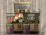 Blank Cassette Tape Lot Of 5 Sealed Maxell Xlii Mx 110 Sony UX90. Fixed Price $59.00.