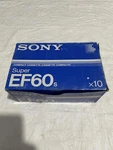 Vtg Sony Super EF60 Minute Audio Cassette Tape New Sealed Japan Lot Of 10. Fixed Price $127.49.